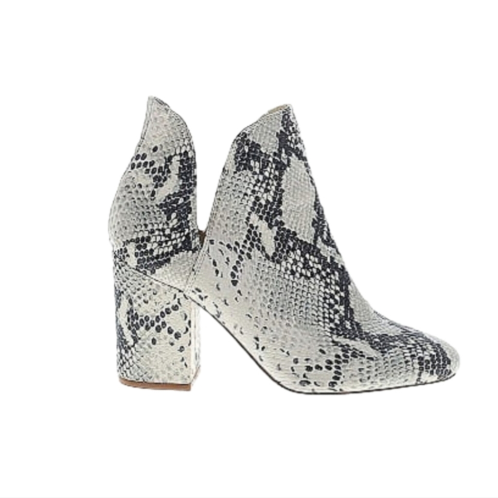 Steve Madden Y2k Nayna Animal Print Reptile Ankle Boots 8m